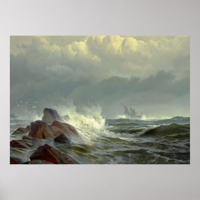 Av Normans Woe, 1872 av Edward Moran Poster (Framsidan)