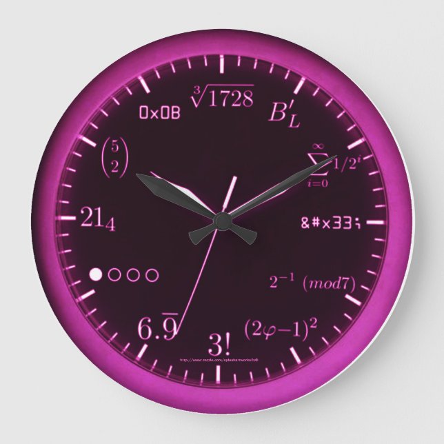 "Av NUMBERS, Math" Stor Klocka (Framsida)