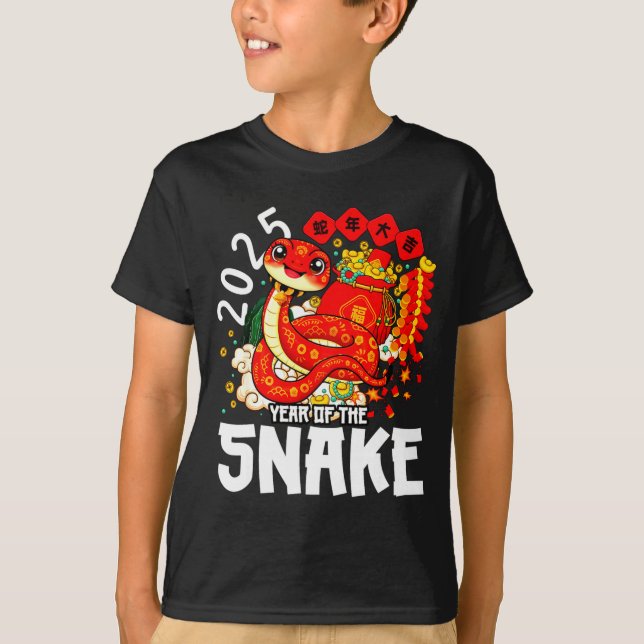 Av Ormens Kinesiska Röda S T Shirt (Framsida)