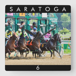 Av på Saratoga Fyrkantig Klocka