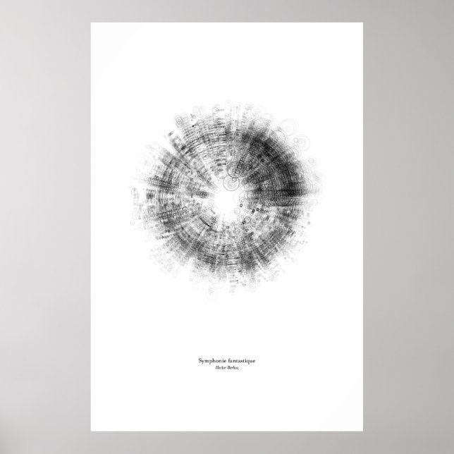 Av personalen: Symphonie fantastisk (svart) Poster (Framsidan)