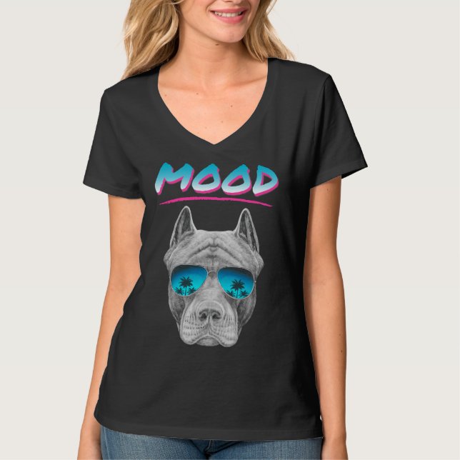 Av Pitbull Mood T Shirt (Framsida)