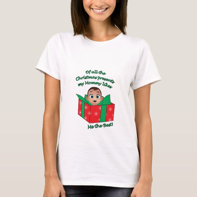 Av presenter gillar min mamma mig bäst tee (Framsida)