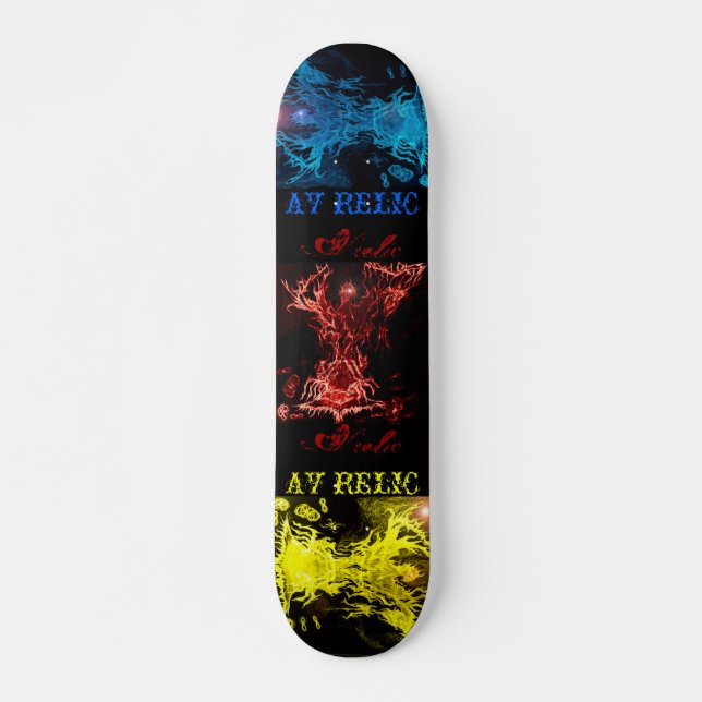 AV RELIC SK8 DECK Phoenix Inslag Mini Skateboard Bräda 18,7 Cm (Framsida)