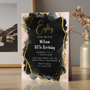 Av Retro Roligt Vuxen humor Chic Lycklig 80:e föde Inbjudningar