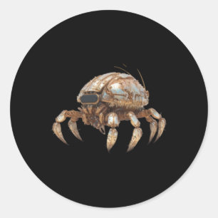 Av Robot Crab Sticker Runt Klistermärke
