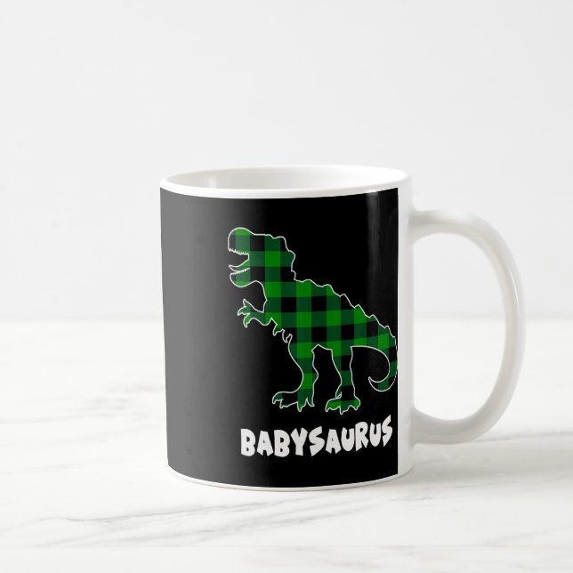 Av Saurus T-Rex Dinosaurer Karo St Patricks Day  Kaffemugg (Höger)