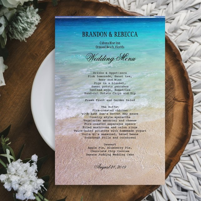av Sea Beach Wedding Menu (Skapare uppladdad)