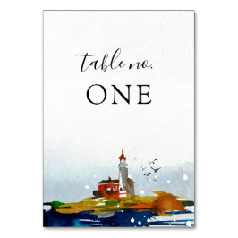 av Sea Bröllop Bord Card Bordsnummer