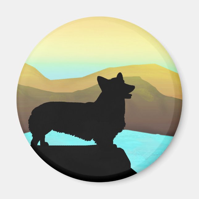 av Sea Welsh Corgi Magnet (Framsidan)