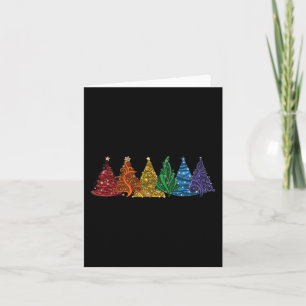 Av sex LGBtq Pride Rainbow Julgranar Vector Kort