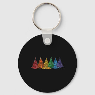 Av sex LGBtq Pride Rainbow Julgranar Vector Nyckelring