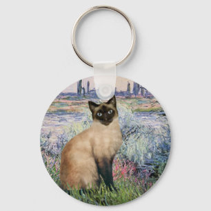 Av siamesisk katt (Seine) - sill Nyckelring