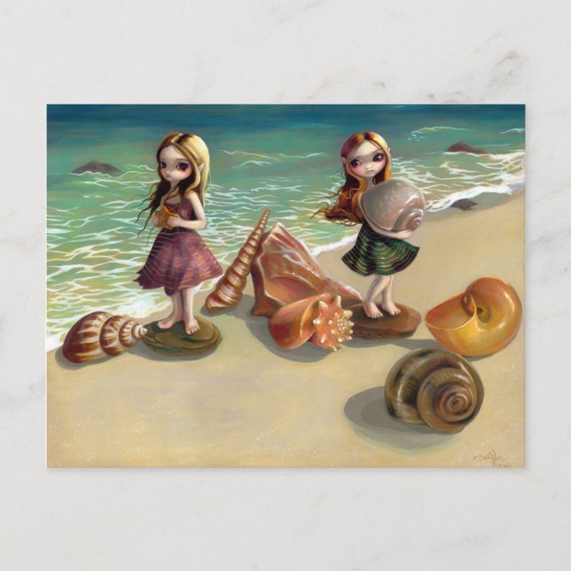 "Av sjösidan" vykort (Framsida)