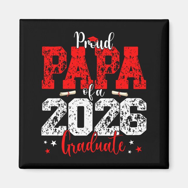 Av skjorta pappa senior stolt pappa klass magnet (Framsidan)