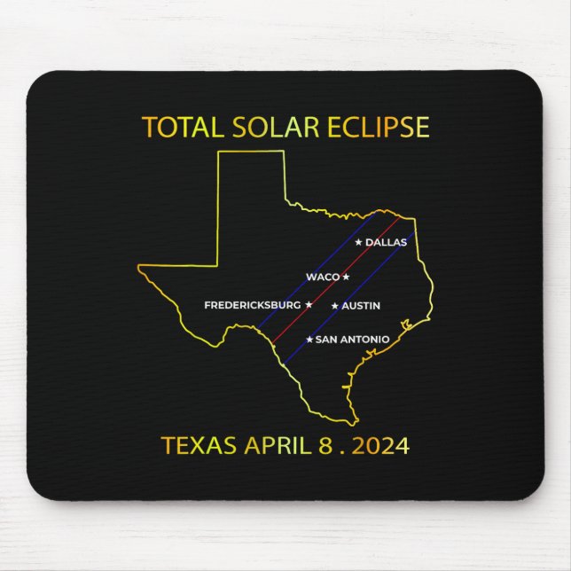 av Solar Eclipse 2024 Interactive Karta Texas Ecli Musmatta (Framsidan)