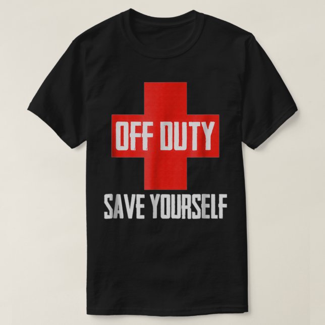 Av Spara Yourself Funny Lifeguard Worker T Shirt (Design framsida)