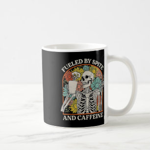 Av spite och koffein Skeleton Halloween-kaffe Kaffemugg