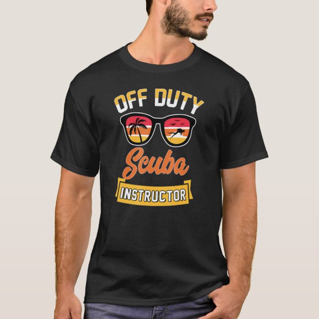 Av stationär skubinstruktör för Beach Ocean Diving T Shirt (Framsida)