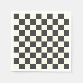 Av svart och Benvitt kontrollbord Pappersservett