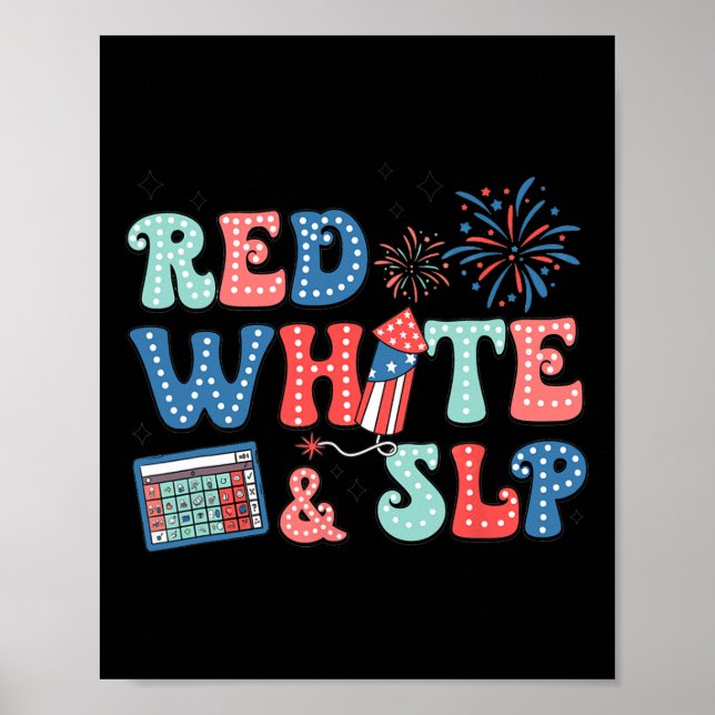 av Tal Pathol mot Red White Slp Tal i juli Poster (Framsidan)