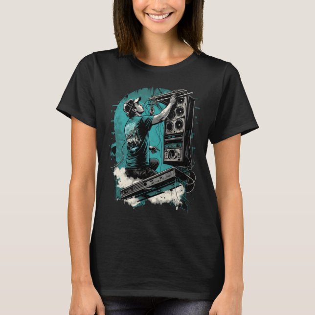 AV-tekniker Högtalare Installation Audio Visua T Shirt (Framsida)