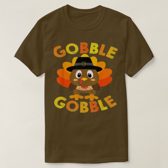 av Thanksgiving Pumpkin Turkey Eat 6 T Shirt (Design framsida)