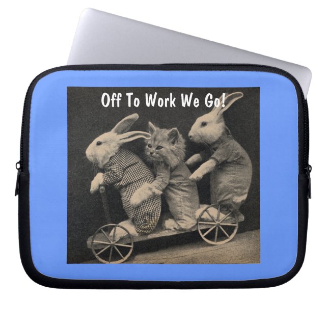 "Av till arbetet" Laptop sleeve (Framsidan)