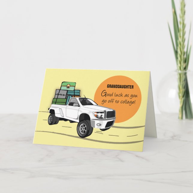 Av till College i Plocka Up Lastbil med språng Kort (Framsida)