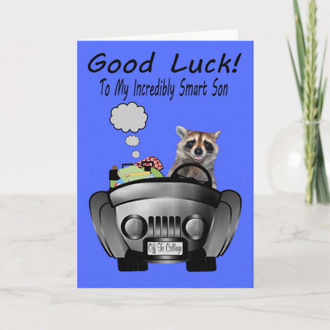 Av till College to Son Greeting Card Kort (Framsida)