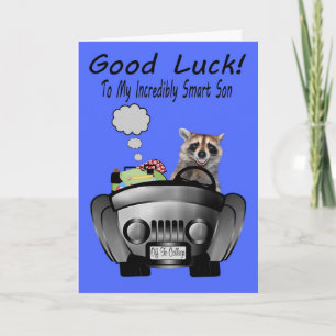 Av till College to Son Greeting Card Kort