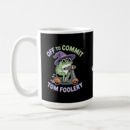 Av till Commit Tom Foolery Frog Funny Meme Kaffemugg