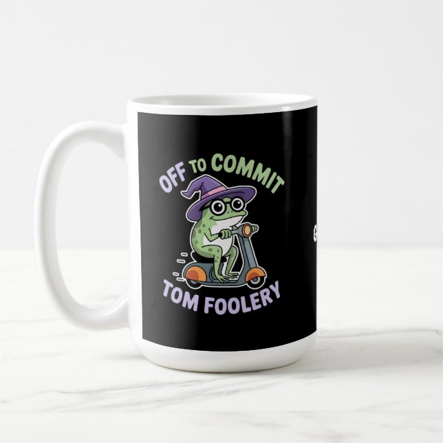 Av till Commit Tom Foolery Frog Funny Meme Kaffemugg (Vänster)