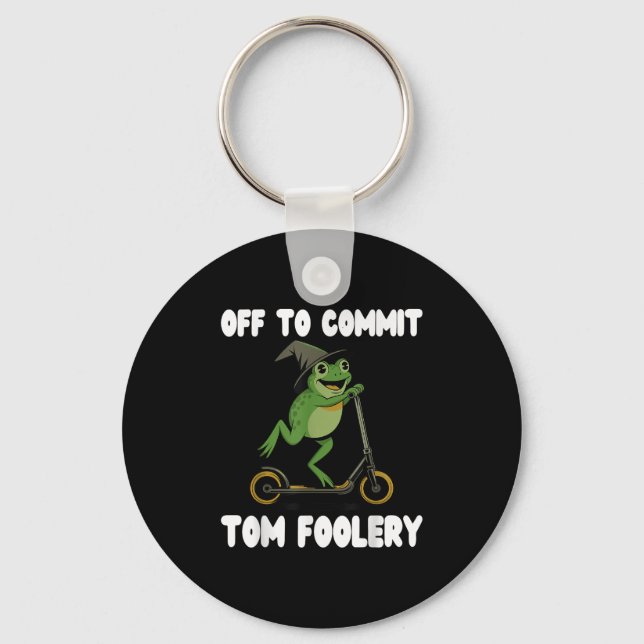Av till Commit Tomfoolery Tee Frog Toad Weirdcore  Nyckelring (Framsida)