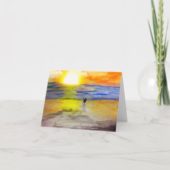 Av till solnedgången kort (Framsida)