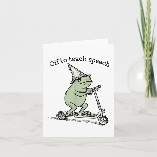 Av till Teach Tal Slp Whimsical Frog Tal ThThre Kort (Framsida)