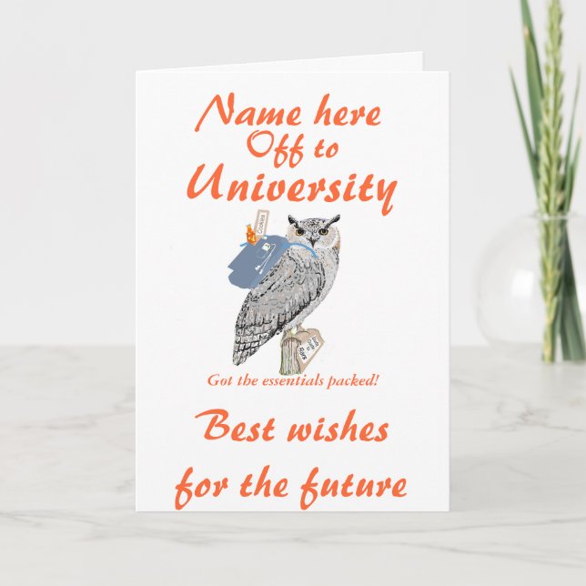 Av till Universiteten Best önskemål, Uggla, lägg t Kort (Framsida)