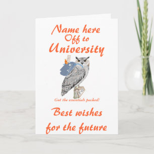 Av till Universiteten Best önskemål, Uggla, lägg t Kort