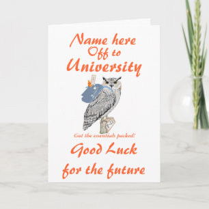 Av till Universiteten Best önskemål, Uggla, lägg t Kort