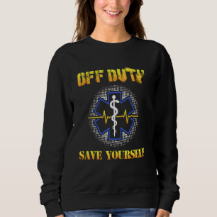 Av tjänstgöring Spara själv 911 Ems Emt Sjukvårdar T Shirt