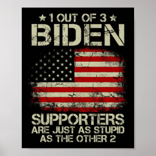 Av tre biden-supportrar är lika tröga som de andra poster
