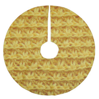 Av trikå av gult: stripe struktur. julgransmatta borstad polyester