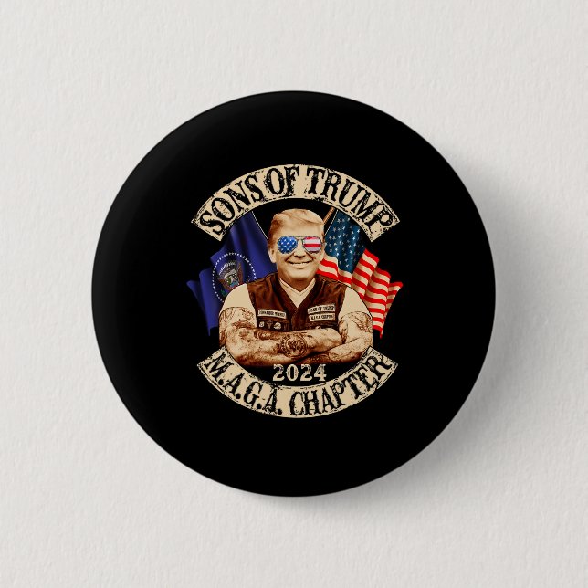 av Trump Maga kapitel 2024 Funny Knapp (Framsida)