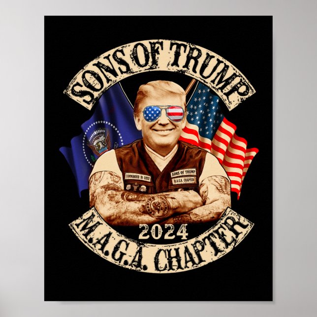 av Trump Maga kapitel 2024 Funny Poster (Framsidan)