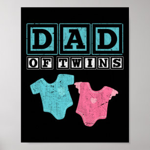 Av Twillingar Familj pappa Fars dag framtida föräl Poster
