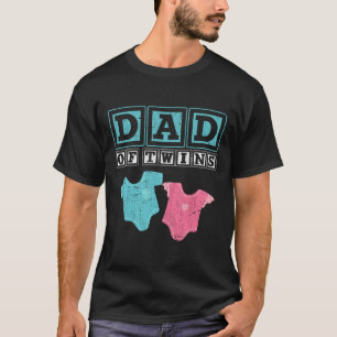 Av Twillingar Familj pappa Fars dag framtida föräl T Shirt