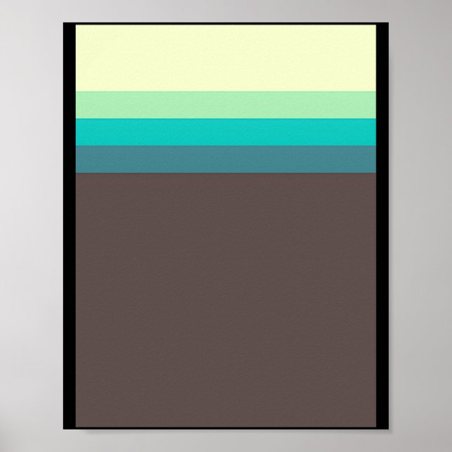 Av vackra ränder vackra gröna T-shirt  Poster (Framsidan)