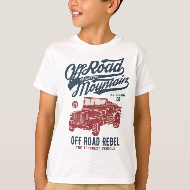 Av vägJeepunge T-tröja för TAGLESS® Tee (Framsida)