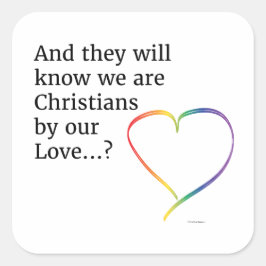 Av våra Kärlek-fäktare Fyrkantigt Klistermärke