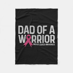 Av Warrior Shirt Pappa Breast Cancer Pink Ribbon Fleecefilt